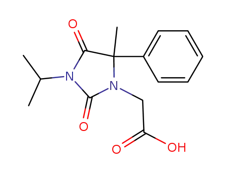 (-)-(3-isopropyl-5-methyl-2,4-dioxo-5-phenylimidazolin-1-yl)acetic acid