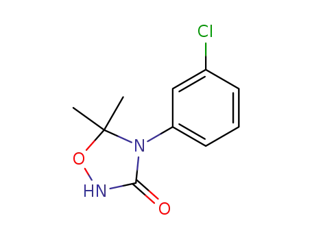 Molecular Structure of 61922-67-6 (1,2,4-Oxadiazolidin-3-one, 4-(3-chlorophenyl)-5,5-dimethyl-)
