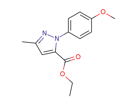 Molecular Structure of 218632-36-1 (ETHYL 1-(4-METHOXYPHENYL)-3-METHYL-1H-PYRAZOLE-5-CARBOXYLATE)