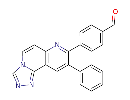 Molecular Structure of 917363-87-2 (Benzaldehyde, 4-(9-phenyl-1,2,4-triazolo[3,4-f][1,6]naphthyridin-8-yl)-)