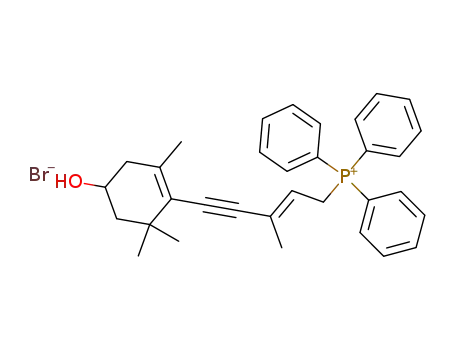 2-trans-5-(4'-hydroxy-2',2',6'-trimethylclohex-1'-enyl)-3-methylpent-2-en-4-yn-1-yltriphenylphosphonium bromide