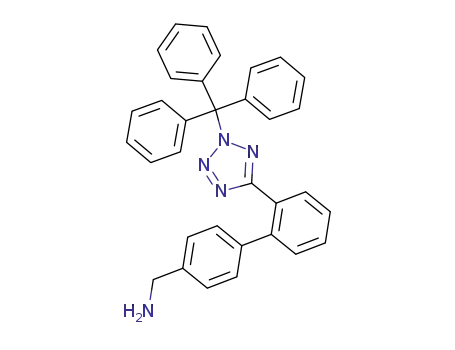 2-(triphenylmethyl)-5-<(4'-(aminomethyl)biphenyl-2-yl)>-2H-tetrazole