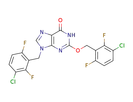 9-(3-chloro-2,6-difluorobenzyl)-2-[(3-chloro-2,6-difluorobenzyl)oxy]-1,9-dihydro-6H-purin-6-one
