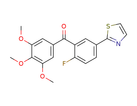 (2-fluoro-5-(thiazol-2-yl)phenyl)(3,4,5-trimethoxyphenyl)methanone