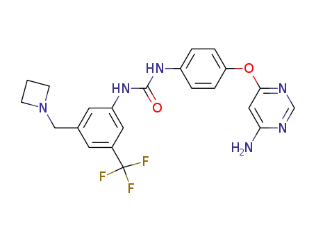 N-[4-(6-amino-pyrimidin-4-yloxy)-phenyl]-N'-(3-azetidin-1-ylmethyl-5-trifluoromethyl-phenyl)-urea