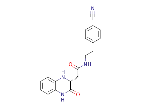 Molecular Structure of 714567-80-3 (2-[(2R)-3-Oxo-1,2,3,4-tetrahydroquinoxalin-2-yl]-N-[2-(4-cyanophenyl)ethyl]acetamide)