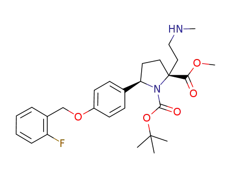 1-(1,1-dimethylethyl) 2-methyl (2R,5R)-5-(4-{[(2-fluorophenyl)methyl]oxy}phenyl)-2-[2-(methylamino)ethyl]-1,2-pyrrolidinedicarboxylate