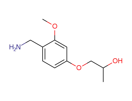 Molecular Structure of 875012-93-4 (2-Propanol, 1-[4-(aminomethyl)-3-methoxyphenoxy]-)