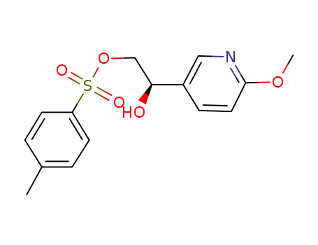 Molecular Structure of 1073428-43-9 ((R)-2-hydroxy-2-(6-methoxypyridin-3-yl)ethyl 4-methylbenzenesulfonate)