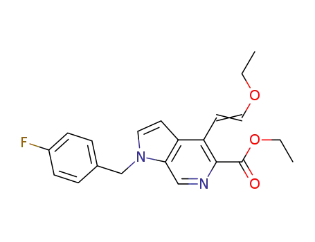 ethyl 4-[2-ethoxyvinyl]-1-(4-fluorobenzyl)-1H-pyrrolo[2,3-c]pyridine-5-carboxylate