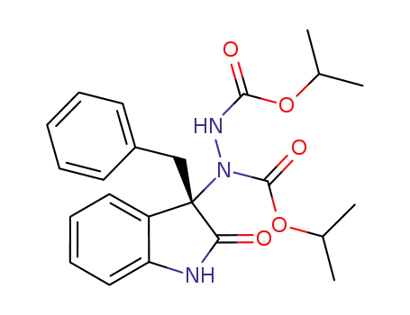 Molecular Structure of 1185774-41-7 ((S)-diisopropyl 1-(3-benzyl-2-oxoindolin-3-yl)hydrazine-1,2-dicarboxylate)