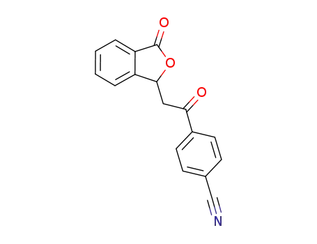 Molecular Structure of 1044250-06-7 (4-(2-(3-oxo-1,3-dihydroisobenzofuran-1-yl)acetyl)benzonitrile)