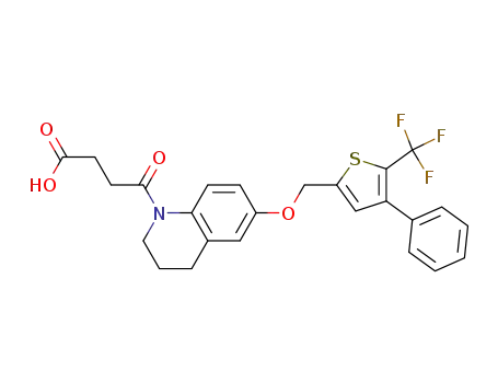 4-Oxo-4-[6-[(4-phenyl-5-trifluoromethyl-2-thienyl)methoxy]-1,2,3,4-tetrahydroquinolin-1-yl]butyric acid