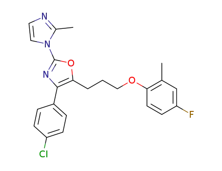 4-(4-chlorophenyl)-5-[3-(4-fluoro-2-methylphenoxy)propyl]-2-(2-methyl-1-imidazolyl)oxazole