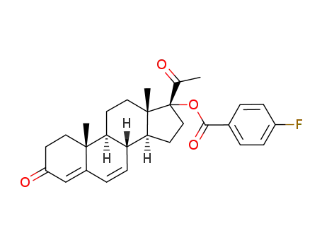Molecular Structure of 1190878-46-6 (17α-p-fluorobenzoyloxy-4,6-pregnadiene-3,20-dione)