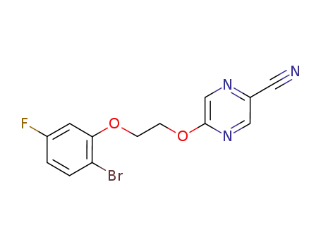 5-[2-(2-bromo-5-fluorophenoxy)ethoxy]pyrazine-2-carbonitrile