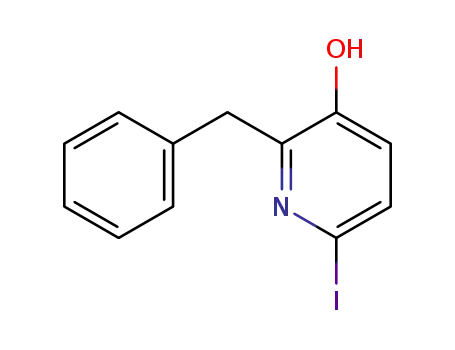 Molecular Structure of 38186-90-2 (2-benzyl-3-hydroxy-6-iodopyridine)