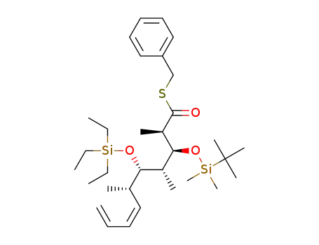 (Z)-(2R,3S,4R,5S,6S)-3-(tert-butyldimethylsilanyloxy)-2,4,6-trimethyl-5-triethylsilanyloxydeca-7,9-dienethioic acid S-benzyl ester