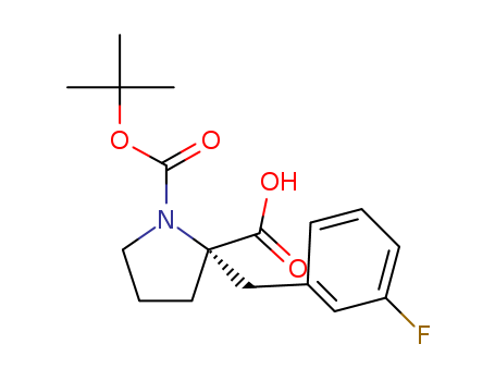 (2S)-2-[(3-fluorophenyl)methyl]-1-[(2-methylpropan-2-yl)oxycarbonyl]pyrrolidine-2-carboxylic acid