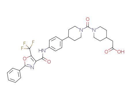 [1-(4-{4-[(2-phenyl-5-trifluoromethyl-oxazole-4-carbonyl)-amino]-phenyl}-piperidine-1-carbonyl)-piperidin-4-yl]-acetic acid
