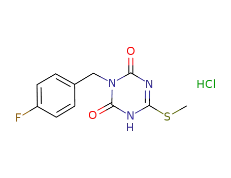 3-(4-fluoro-benzyl)-6-methylsulfanyl-1H-[1,3,5]triazine-2,4-dione hydrochloride