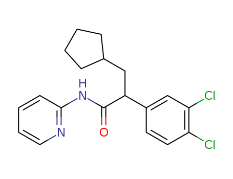 3-cyclopentyl-2-(3,4-dichlorophenyl)-N-pyridin-2-ylpropanamide