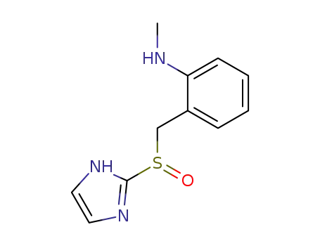 Molecular Structure of 128936-03-8 (Benzenamine, 2-[(1H-imidazol-2-ylsulfinyl)methyl]-N-methyl-)
