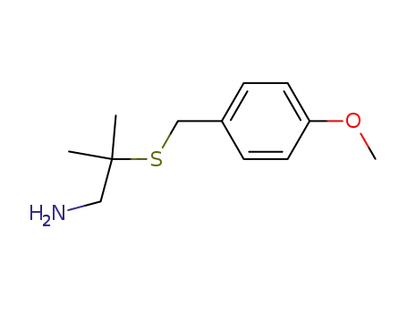 Molecular Structure of 177351-57-4 (1-Propanamine, 2-[[(4-methoxyphenyl)methyl]thio]-2-methyl-)
