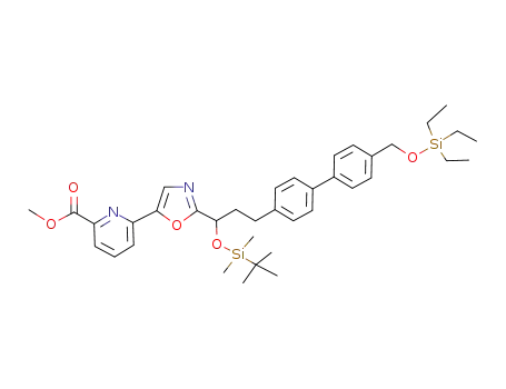 methyl 6-(2-(1-(tert-butyldimethylsilyloxy)-3-(4'-((triethylsilyloxy)methyl)biphenyl-4-yl)propyl)oxazol-5-yl)pyridine-2-carboxylate