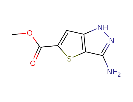 Molecular Structure of 648411-35-2 (1H-Thieno[3,2-c]pyrazole-5-carboxylic acid, 3-amino-, methyl ester)