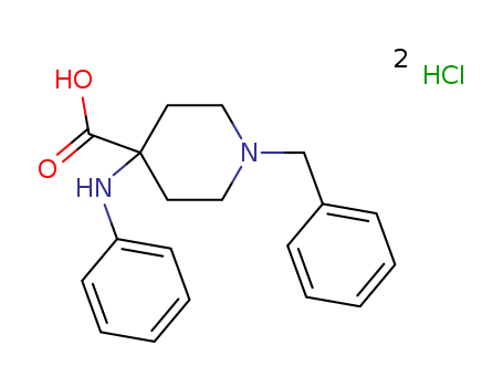 4-Piperidinecarboxylicacid, 4-(phenylamino)-1-(phenylmethyl)-, hydrochloride (1:2)(61379-86-0)