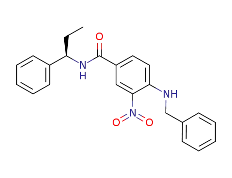 3-nitro-4-[(phenylmethyl)amino]-N-[(1R)-1-phenylpropyl]benzamide