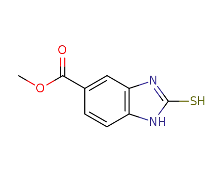 Molecular Structure of 64375-41-3 (1H-BENZIMIDAZOLE-5-CARBOXYLIC ACID, 2,3-DIHYDRO-2-THIOXO-, METHYL ESTER)
