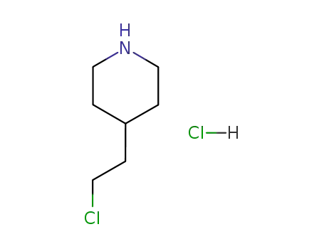 Molecular Structure of 114998-54-8 (Piperidine, 4-(2-chloroethyl)-, hydrochloride)