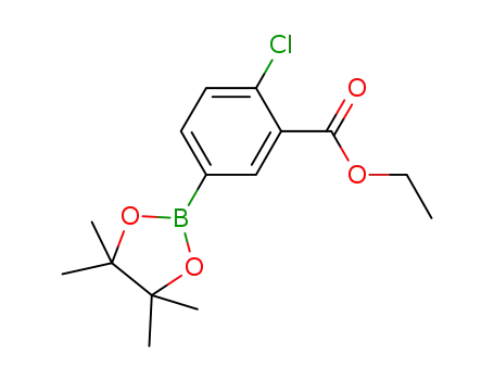 Benzoic acid, 2-chloro-5-(4,4,5,5-tetramethyl-1,3,2-dioxaborolan-2-yl)-,
ethyl ester