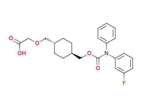 2-(((1r,4r)-4-(((3-fluorophenyl)(phenyl)carbamoyloxy)methyl)cyclohexyl)methoxy)acetic acid