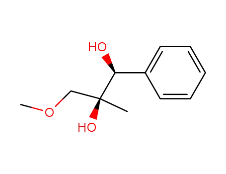 Molecular Structure of 1063964-34-0 ((1S,2S)-3-methoxy-2-methyl-1-phenylpropane-1,2-diol)