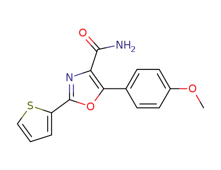 5-(4-methoxyphenyl)-2-(thiophen-2-yl)oxazole-4-carboxamide