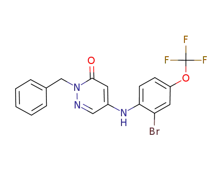 2-benzyl-5-{[2-bromo-4-(trifluoromethoxy)phenyl]amino}pyridazin-3(2H)-one