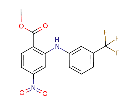Molecular Structure of 1019854-32-0 (methyl 4-nitro-2-[(3-trifluoromethylphenyl)amino]benzoate)