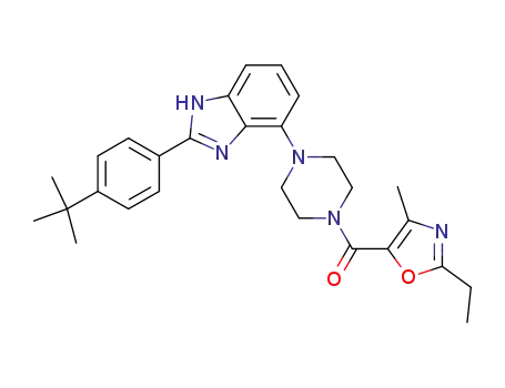 {4-[2-(4-tert-butyl-phenyl)-1H-benzoimidazol-4-yl]-piperazin-1-yl}-(2-ethyl-4-methyl-oxazol-5-yl)-methanone