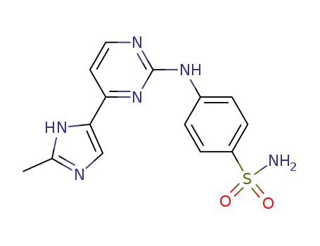 Molecular Structure of 403791-04-8 (Benzenesulfonamide,
4-[[4-(2-methyl-1H-imidazol-4-yl)-2-pyrimidinyl]amino]-)