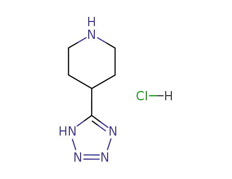 Molecular Structure of 91419-60-2 (4-(1H-TETRAZOL-5-YL)-PIPERIDINE HYDROCHLORIDE)