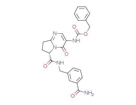 (S)-[6-(3-carbamoyl-benzylcarbamoyl)-4-oxo-4,6,7,8-tetrahydro-pyrrolo[1,2-a]pyrimidin-3-yl]-carbamic acid benzyl ester