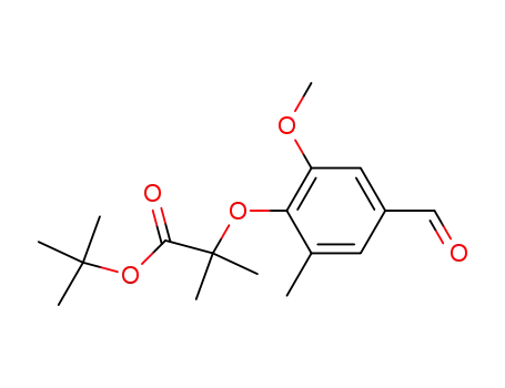 2-(4-formyl-2-methoxy-6-methylphenoxy)-2-methylpropanoic acid tert-butyl ester
