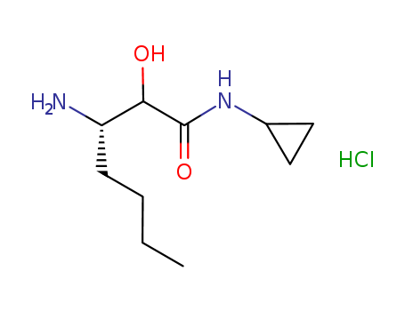 Heptanamide,3-amino-N-cyclopropyl-2-hydroxy-,(Hydrochloride)(1:1),(3S)-