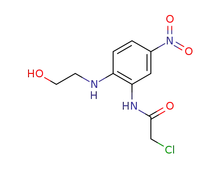 Molecular Structure of 220159-30-8 (2-chloro-N-[2-(2-hydroxyethylamino)-5-nitrophenyl]acetamide)