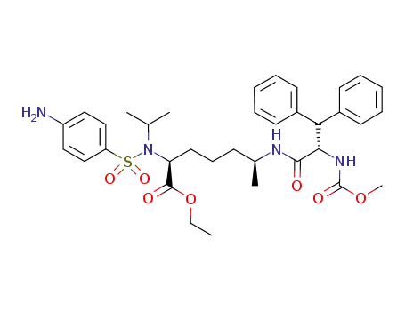 ethyl (2S,6S)-2-((4-aminophenylsulfonyl)(isopropyl)amino)-6-((2S)-2-methoxycarbonylamino-3,3-diphenylpropanoylamino)heptanoate