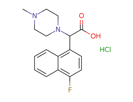 (+/-)-(4-fluoro-1-naphthalenyl)(4-methyl-1-piperazinyl)acetic acid hydrochloride