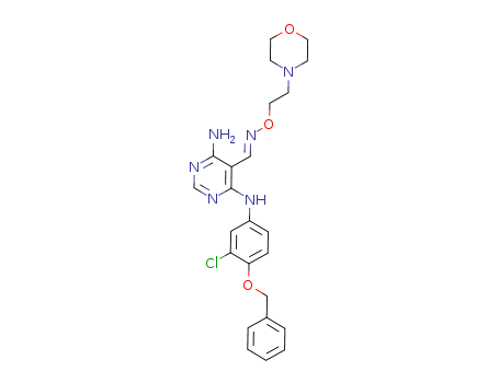 (E)-N4-(4-(BENZYLOXY)-3-CHLOROPHENYL)-5-((2-MORPHOLINOETHYLIMINO)METHYL)PYRIMIDINE-4,6-DIAMINE HCLCAS